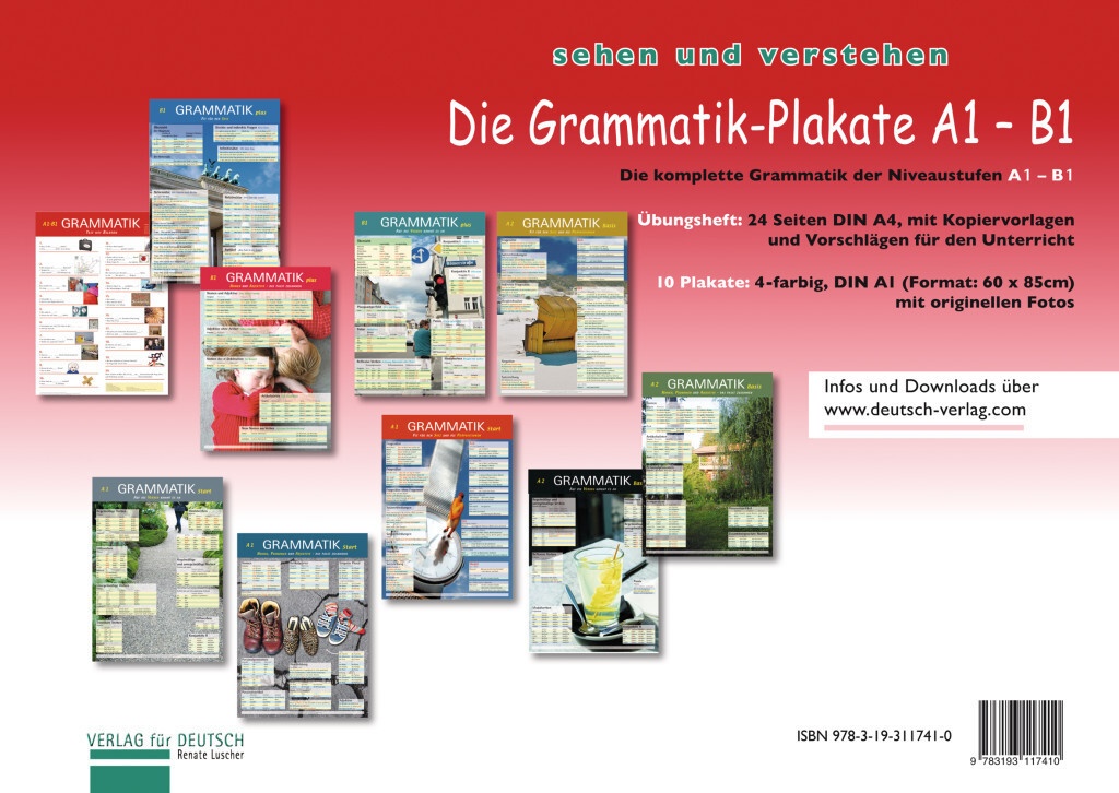 Die Grammatik-Plakate / Die Grammatik-Plakate A1-B1  M. 1 Beilage  M. 1 Buch - Renate Luscher  Gebunden