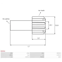 AS-PL Freilaufgetriebe, Starter SD9034