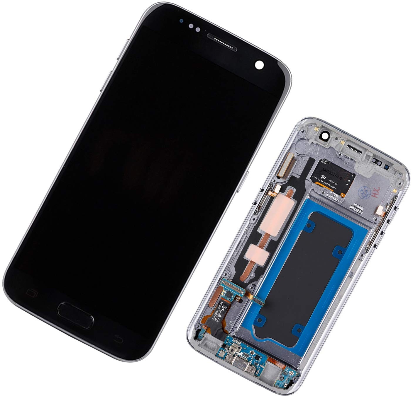 Duotipa Super AMOLED Display Kompatibel mit Samsung Galaxy S7 SM-G930F SM-G930A 5.1 inch LCD Display Bildschirm Digitizer Ersatzdisplay Assembly mit Rahmen + Werkzeugen(Schwarz)