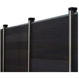 Home Deluxe Nutleiste mit Solar LED Beleuchtung 4er Set Gummi grau/schwarz