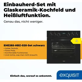 GGV Exquisit Exquisit EHE285-HBZ-020 Einbauherd-Set schwarz