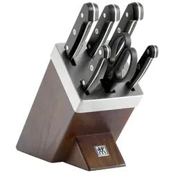 Zwilling Gourmet SharpBlock braun, Messerblock 7-tlg, selbstschärfend