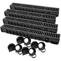 Wiltec Entwässerungsrinne 4 x 1 m