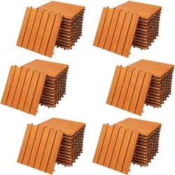 Casaria 66x Holzfliesen Eukalyptus 30x30cm