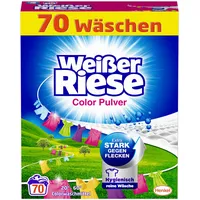 Weißer Riese Color Pulver, Colorwaschmittel, 70 Waschladungen, extra stark gegen Flecken und für hygienisch reine Wäsche