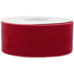 Creativery 50mm Samtband 5m Schleifenband Geschenkband Borten Stoffband Dekoband Rot
