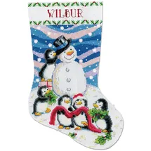 Design Works Crafts Kreuzstich Stickpackung Weihnachtsstrumpf Dressing Frosty, Zählmuster