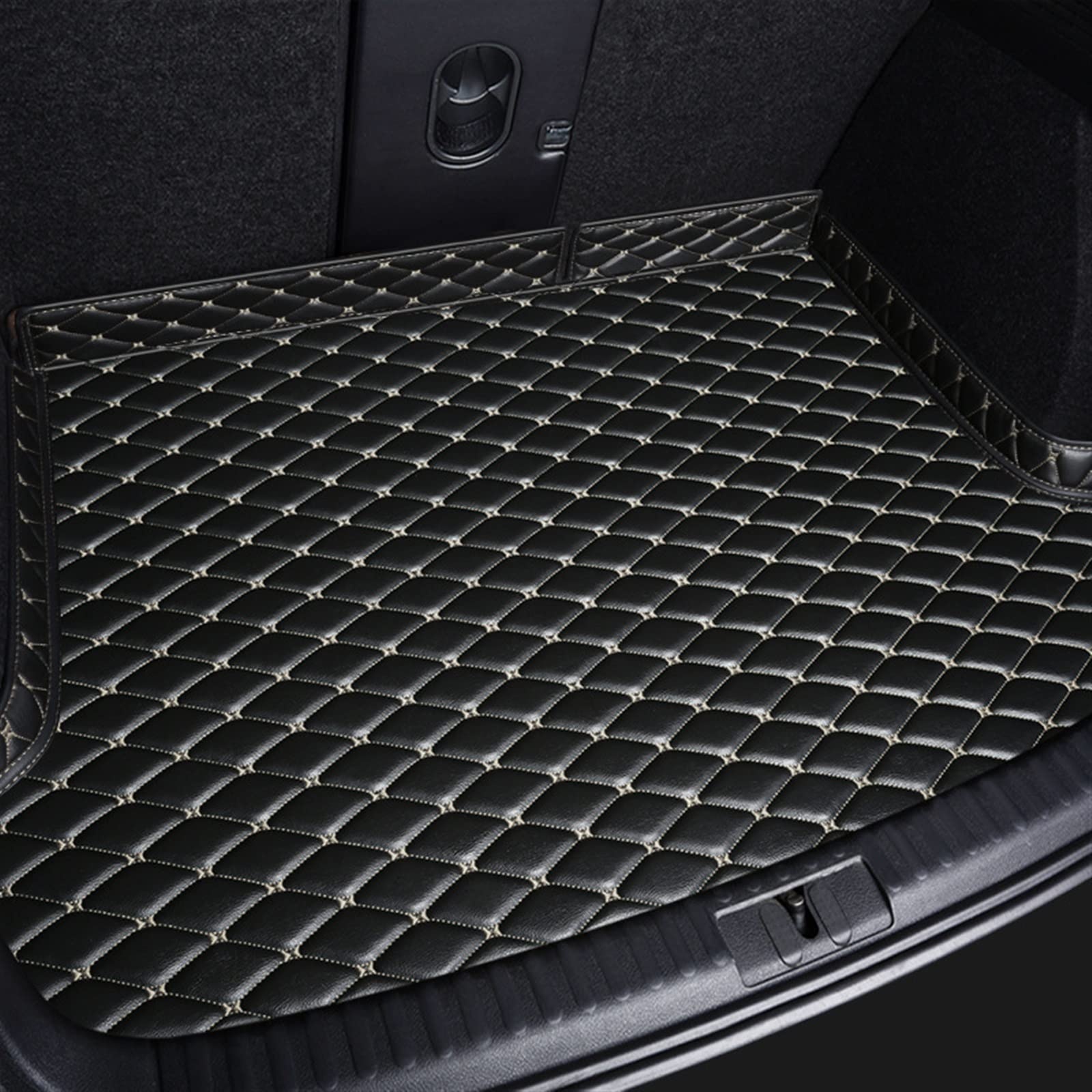 Für Benz C-Klasse W204 W205 W206 S204 S205 Custom Car Trunk Mat Kofferraum Schutzmatte (Farbe : Black Beige)