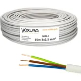 NYM-J 3x2,5 mm2 15m Ring Mantelleitung Installationskabel Stromkabel Feuchtraumkabel Kupfer