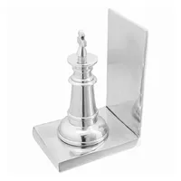 VidaXL Buchstützen 2 Stk. Silbern 11x12x19,5 cm Aluminium Schach