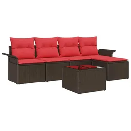 vidaXL Gartenlounge-Set 6-tlg. braun