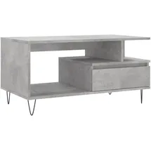 furnicato Couchtisch Betongrau Holzwerkstoff 90 x 49 x 45 cm
