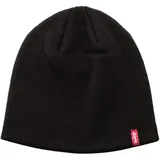 Levi's Strickmütze "UNISEX", Damen, Gr. S/M, schwarz, Kunstfaser, unifarben, Basic, Mützen Strickmütze, OTIS BEANIE