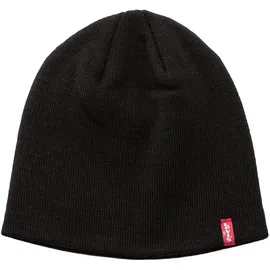 Levi's Strickmütze "UNISEX", Damen, Gr. S/M, schwarz, Kunstfaser, unifarben, Basic, Mützen Strickmütze, OTIS BEANIE