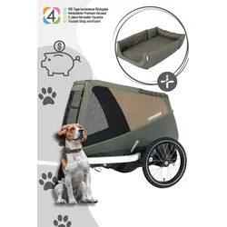 Croozer Dog Enna Bundle inkl. Enna Hundebett - Farbe: Moos Green