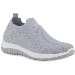 Damen Slip Ons in Grau