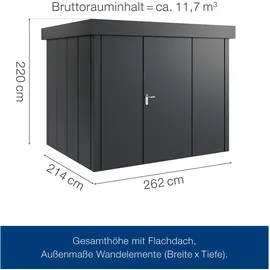 hörmann stauraumsysteme Juno 2,62 x 2,14 m Anthrazitgrau
