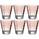 LEONARDO HOME 025896 Trinkglas OPTIC 6er-Set 215 ml rot,