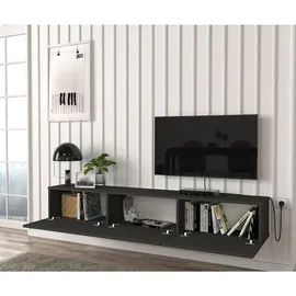 moebel17 Damla TV-Lowboard 180 x 29,5 x 29,5 cm Anthrazit/Holz