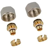 tecuro MS Klemmverschraubung für - 18 x 2,0 mm Kunststoff- und Alu- Verbundrohr 2er-Set