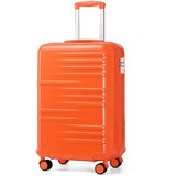 British Traveller Handgepäck Koffer Reisekoffer Handgepäck Hartschalenkoffer 54 * 36.5 * 21.5cm mit TSA-Schloss Koffer Trolleys Handgepäck ABS+PC Orange