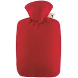 Hugo Frosch Wärmflasche Klassik 1,8 l Fleecebezug rot