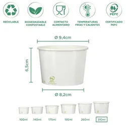 MONOUSO - Pappbecher Bio für Eis 310ml (1.200 Stück)