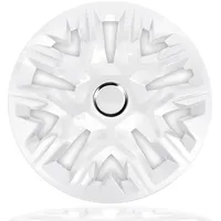 NRM Perfecto White Radkappen 14 Zoll für Stahlfelgen | 14“ Radzierblenden 4er Set Weiß