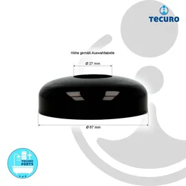 tecuro DESIGN-Hahnrosette (3/4 ) Ø 27 mm x Ø 67 mm x 30 mm - schwarz