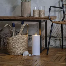 Star Trading Flamme Rak LED Kerze 38 cm weiß