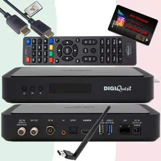 DIGIQuest ► Aktivierte Schwarze TiVuSat Smartcard + DIGIQuest Q99 UHD 4K Receiver + Wlan