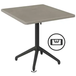 BIG Möbel GmbH Gastro Terrassentisch Luna Wackelfrei | 70x70 cm | Resalit Beton Hell | klappbar | selbstregulierend