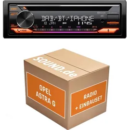 JUST SOUND best choice for caraudio Autoradio Einbaupaket für Opel Astra G + Bluetooth Telefonieren Audiostreaming