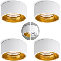 SSC-LUXon OLINO 4x LED Deckenspot rund Aluminium gold/silber