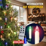 monzana LED Weihnachtsbaumkerzen 30er-Set Bunt Fernbedienung