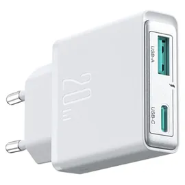 Joyroom JR-TCF14 20W USB-A/USB-C Wandladegerät superdünn Weiß