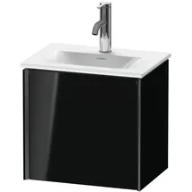 Duravit XViu Handwaschbeckenunterschrank mit 1 Tür, schwarz matt, rechts, schwarz hochglanz