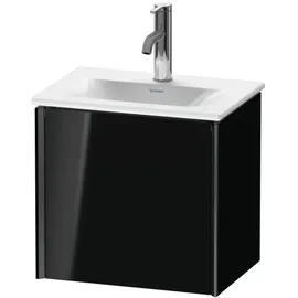 Duravit XViu Handwaschbeckenunterschrank mit 1 Tür, schwarz matt, rechts, schwarz hochglanz