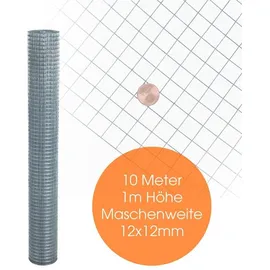 Estexo Volierendraht Gartenzaun 1000 x 100 cm Verzinkt