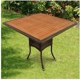 Indoba Valencia Gartentisch 85 x 85 x 74 cm braun