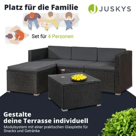 Juskys Punta Cana M Lounge-Set schwarz/dunkelgrau