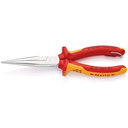 KNIPEX Flachrundzange mit Schneide VDE Storchschnabelzange, 2K-Griff