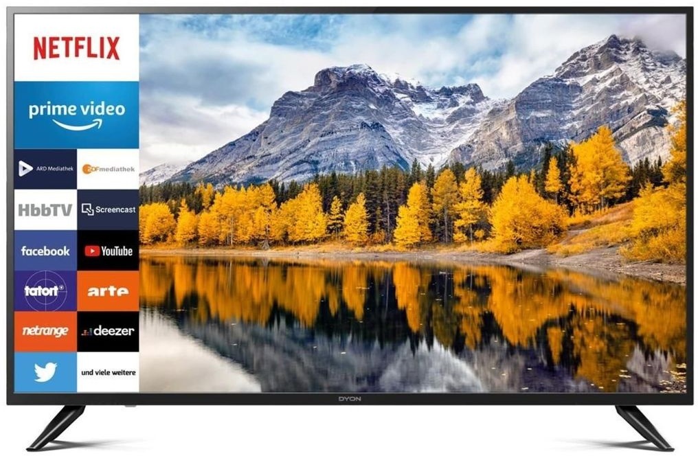 Dyon Fernseher Movie Smart 49 XT LED-TV 123.2cm 49 Zoll, Smart TV, WLAN, CI+ Schwarz, (A - G) DVB-T2, DVB-C, DVB-S, UHD