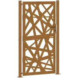 vidaXL Gartentor 105x180 cm Wetterfester Stahl Lichtdesign