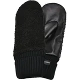 URBAN CLASSICS Sherpa Synthetic Leather Gloves Schwarz S/M