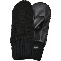URBAN CLASSICS Sherpa Synthetic Leather Gloves Schwarz S/M