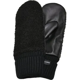 URBAN CLASSICS Sherpa Synthetic Leather Gloves Schwarz S/M