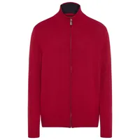 MAN'S WORLD Strickjacke in dunkelrot | Gr.: 5XL