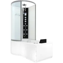 AcquaVapore Whirlpool Wanne Duschtempel Dusche Duschkabine K50-r03-wp-ec 100x170 cm mit 2k Scheiben Versiegelung
