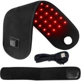 Rotlichtlampe Gürtel,660nm & 850nm LED Red Light Therapy mit Timer,Flexibles Tragbares Wickelpolster,Tiefentherapie für Rücken Schulter Gelenke,Infrarottherapie & Rotlichttherapie zur Körper Schmerz